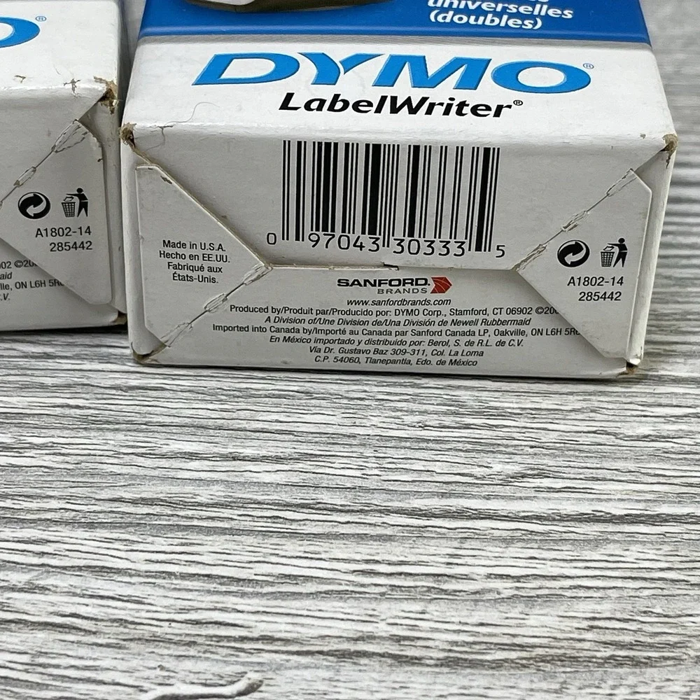 DYMO LabelWriter Multipurpose Labels 1/2 x 1 White 1000 Labels/Roll 30333 Lot 3